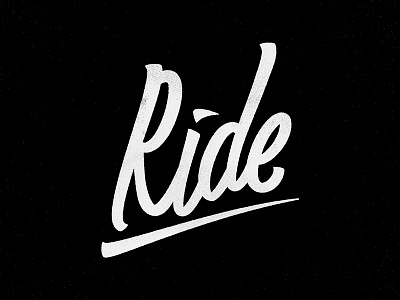 Ride lettering typography vector