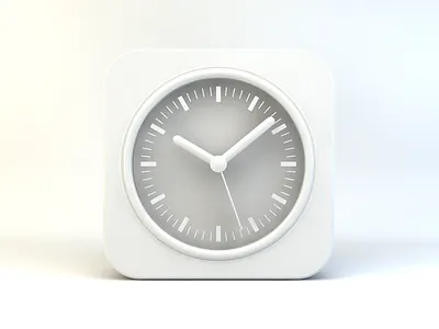 Clock 3d app clock icon ios simple time
