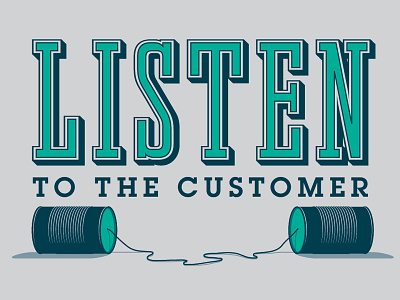 Corporate Graphics - Listen to the Customer cans listen phone