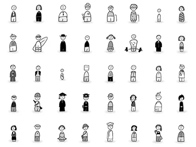 MicroPersonas The Full Set icons persona sketch