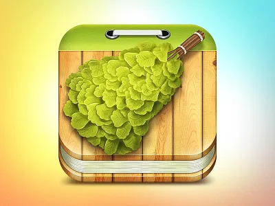 Russian Bathhouse app icon app book icon ios ipad iphone leaf store wood