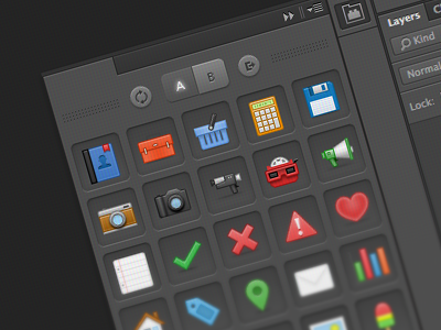 Comes in Black dark drag drop extension pez photoshop pixel plugin ui useful workflow