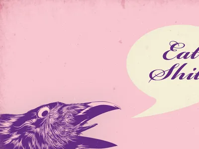 Eat **** canvas print illustration illustrator photoshop postcard