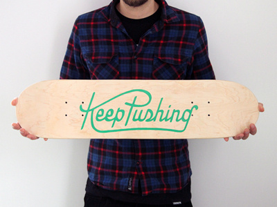 Keep Pushing Final 1shot lettering ligature script sign painting type