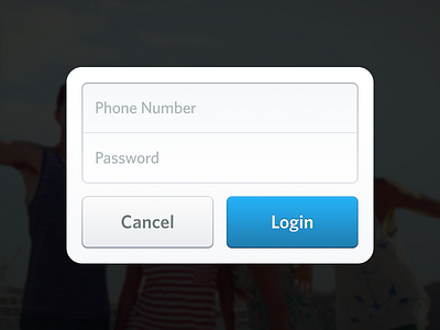 Simple Login form hfj input login white whitney