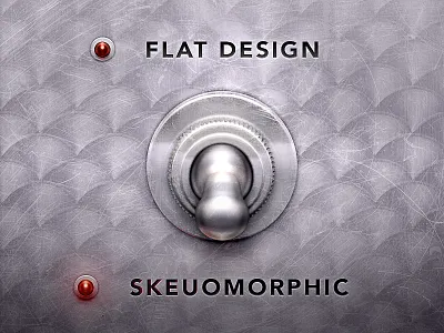 Flat Design design flat gui led lights metal reflection skeuomorphic skeuomorphism steel switch ui