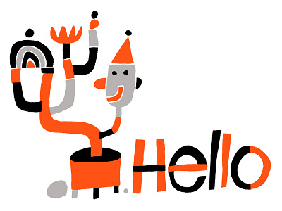 Grow a smile art grow hand hello illustration illustrator lettering