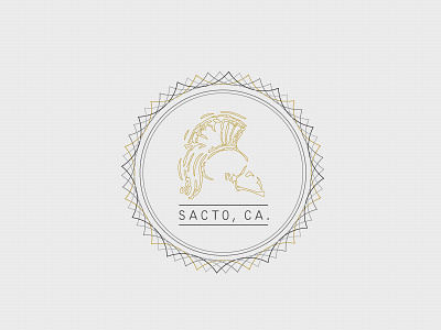 Sacramento California badge california line art margaret haag minerva project sacramento sacto state capitol vintage