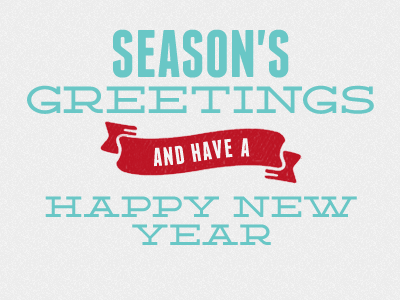 Seasons Greetings cheer christmas holiday new year type typography