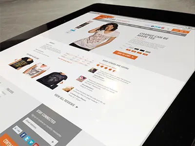 Zack Travis Ecom 01 apparel collaboration reverberation comments cr ecommerce ipad mockup orange product product page store ui zach zach travis zack zack travis zack travis design