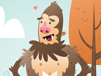 A Little Valentine's Day Suprise illustration sasquatch valentines day