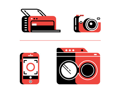 Untitled camera illustration lumi phone printer vector washer