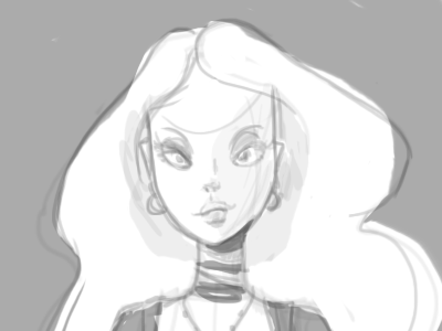 Ginger Snaps concept goth girl sketch