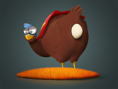 Hen Hero - Character chicken egg game grass hen hero mobile