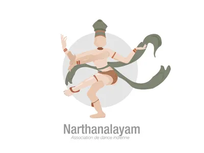 Logo association dance green grey hindu logo white