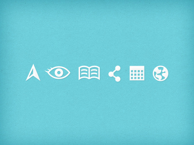 Icons arrow calendar connect eye globe icon icons news