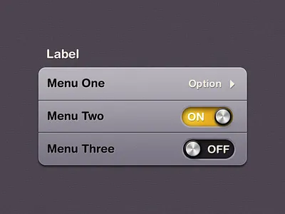 iOS Table view ios iphone mobile noise option switch texture ui