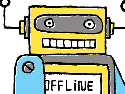 sticker bot, in progress maura cluthe robot sticker sticker bot