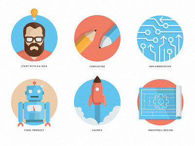 Illustration Set icons illustration