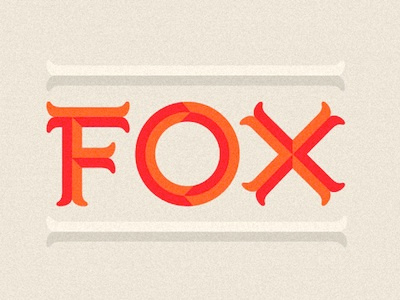 FOX fox foxrabbit logo orange red tag