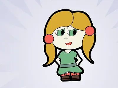 Little Girl character illustration stock vector