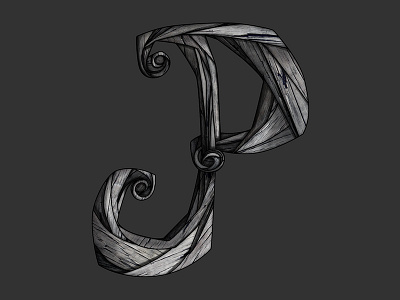 P highlight/shadow alphabet illustration illustrator letter p photoshop