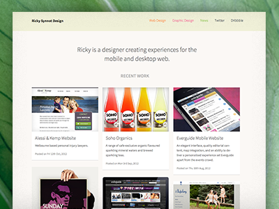 itsricky.com portfolio update australia design flat itsricky melbourne portfolio responsive ricky web