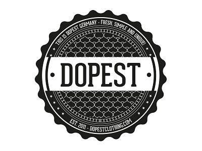 dopest clothing sticker art black brand branding clothes clothing creativ design dope dopest fashion german germany hamburg hannover hipster illustrator label logo marketing mode print printing retro screenprint shirt shirts vector vintage white