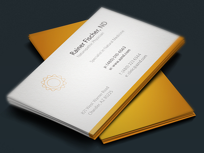 Naturopathic Physician Logo & Business Card branding business card logo naturopathic orange physician sun