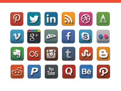 Social Media Icon Set icon set illustrator photoshop social media