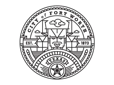 Illustration IX badge illustration texas