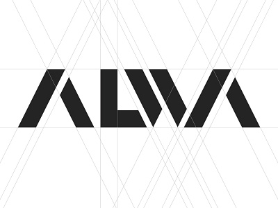 Logo Alwa alwa black brand branding corporate design emblem grid identity illustration logo logodesign logotype mark typo white white black