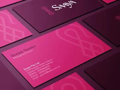 Saaya business card logo s store