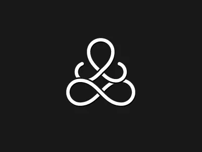 Yogi art brand infinity line logo mark yogi