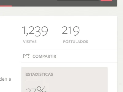 Stats clean interaccion interaction interface photoshop simple statistics typography ui