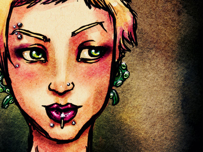 Becky Tyler alt model piercings portrait punk