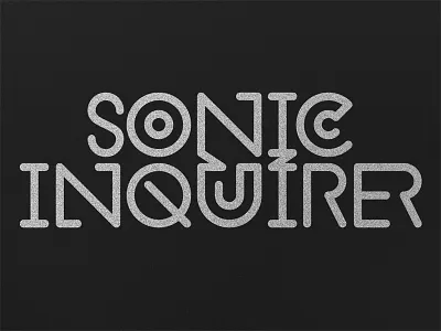 Sonic Inquirer audio blog geometric geometry inquirer lettering logo monoline sonic sound type typography