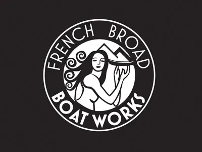 French Broad Boat Works boat lady mountain