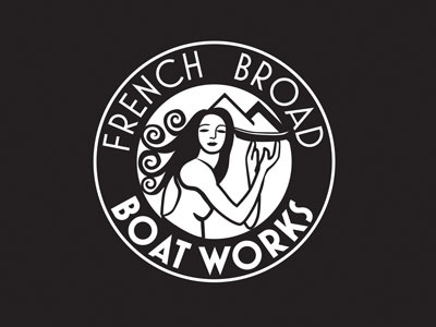 French Broad Boat Works boat lady mountain
