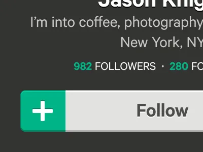Follow button ui vine