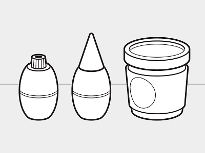 Props Lineart black drawing illustration outline vector white