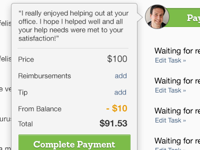 Payment payment receipt web