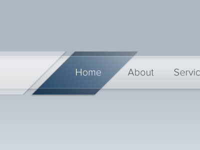 Glassy Menu Bar blue bs header hipster menu nav navigation pretentious sleek web white