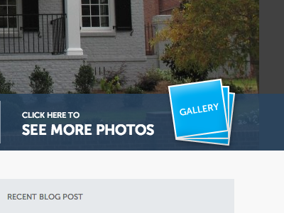 Gallery link on Fowler Homes architects blue call to action gallery home builders photos website