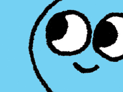 happy Blue button character drawing maura cluthe