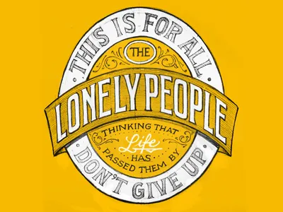 Lonely People Sketch hand lettering lettering sketch