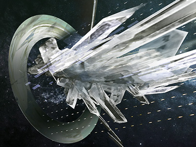 Kitschland Outer space Damocles cristal kitschland outer space ship space