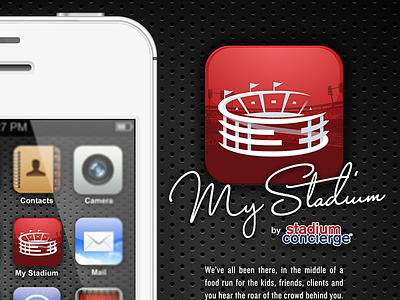 MyStadium App design icon logo