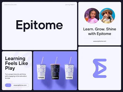 Epitome - Online Learning Platform brand guidelines brand identity branding business logo e learning graphic design kids education learning branding learning logo learning platform logo design logo designer logotype minimal logo modern logo online learning school study platform unique logo visual identity