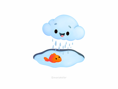 Help where you can! aiuto carino cartoon character children cute design friendship help illustration kids kindness lindo lluvia love mexico nuvola rain